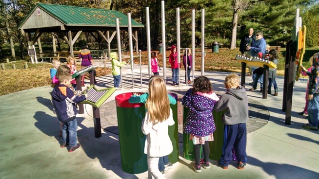 children playing in the playground